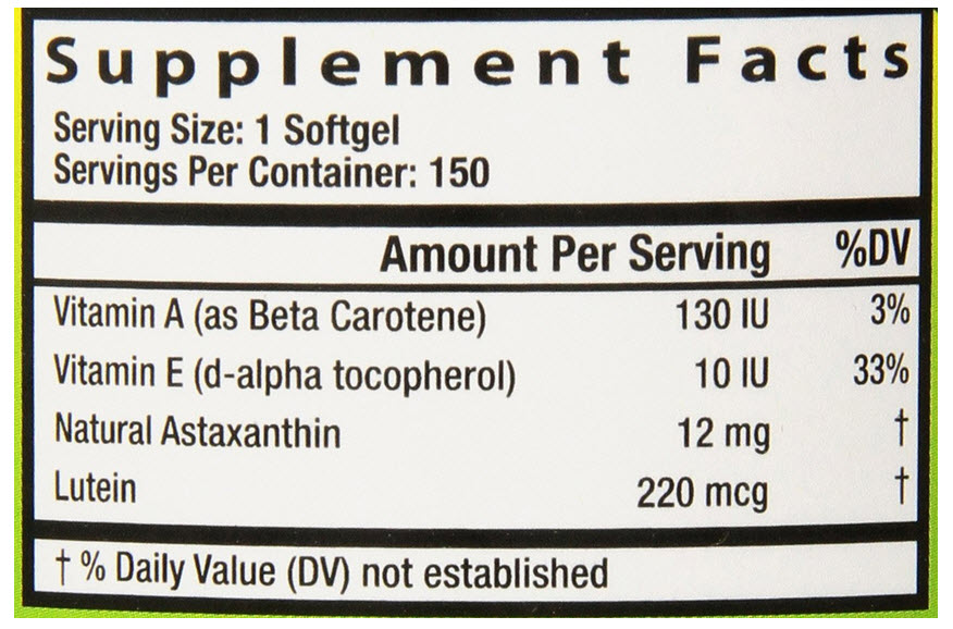 แอสต้าแซนทิน Healthy Origins Astaxanthin Triple Strength Gels, 12 mg, 150 softgels